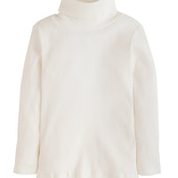 Little English traditional children's clothing. Ivory ribbed turtleneck for girls for Fall