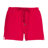 Little English classic sport short in red with a drawstring waist, performance shorts for little boys