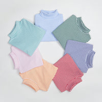 Little English classic children's clothing, soft cotton striped turtlenecks for boys and girls for fall