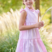 Little English traditional children's clothing. Light pink dress for girls for Spring. Easter outfit for girls