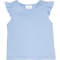 Little English classic tilly tank in light blue with flutter sleeves, for little girl