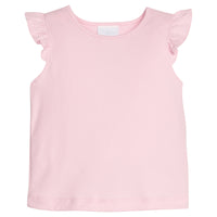 Little English classic tilly tank in light pink with flutter sleeves, for little girl