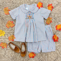 Chest Smocked Short Set - Turkey