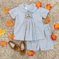 Chest Smocked Short Set - Turkey