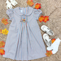 Chest Smocked Peter Pan Dress - Turkey
