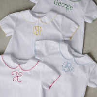 Whipstitch Day Gown - Green, Little English, classic children's clothing, preppy children's clothing, traditional children's clothing, classic baby clothing, traditional baby clothing