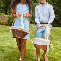 Little English Classic Boy's Short in Light Blue Twill