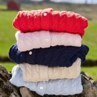 Traditional cashmere sweater for children, light blue for boy and girl, Little English classic clothing