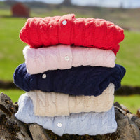 Little English traditional children's clothing, red cashmere cardigan for boy and girl, classic cashmere holiday sweater