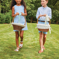 little english boy's button down shirt in blue window pane