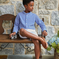 Little English Classic Boy's Shorts in White Twill