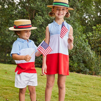 Color Block Short Sleeve Polo