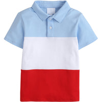 Color Block Short Sleeve Polo