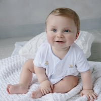 Pinpoint Layette Knit Set-Duck, Little English, classic children's clothing, preppy children's clothing, traditional children's clothing, classic baby clothing, traditional baby clothing