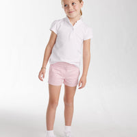 Little English Classic Mini Short In Light Pink Twill