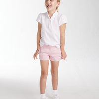 Little English Classic Mini Short In Light Pink Twill