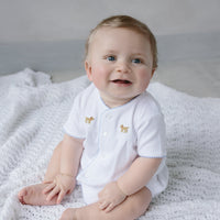Pinpoint Layette Knit Set-Lab, Little English, classic children's clothing, preppy children's clothing, traditional children's clothing, classic baby clothing, traditional baby clothing