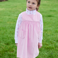 Little English classic and preppy girl's clothing, pink corduroy jumper