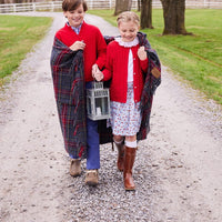 Little English traditional children's clothing, red cashmere cardigan for boy and girl, classic cashmere holiday sweater