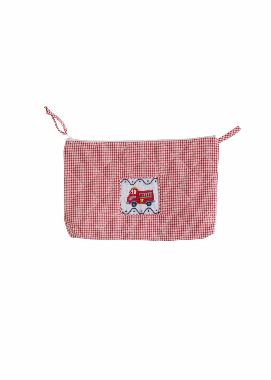 Little English classic children's luggage red fire truck cosmetic bag