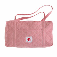 Little English classic children's luggage red hearts duffle