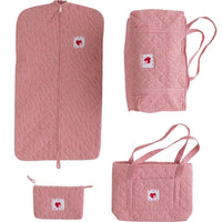 Little English classic children's luggage red hearts full set