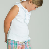 Little English Ruffled Henley Light Blue Shirt