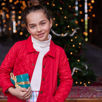 classic childrens clothing boy and girl rib turtleneck in solid white