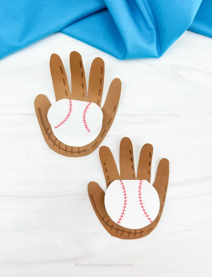 Father's Day Craft: Handprint Baseball Cards