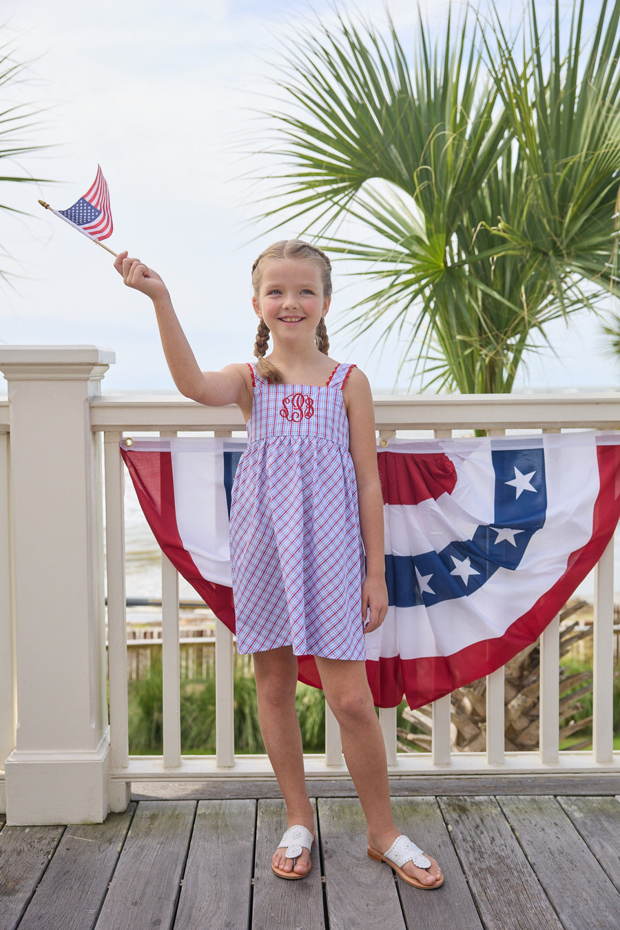 Patriotic Plaid Evie Dress