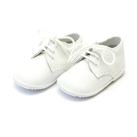 James Baby White Leather Lace Up Shoe