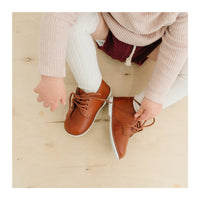 James Baby Waxed Leather Lace Up Shoe