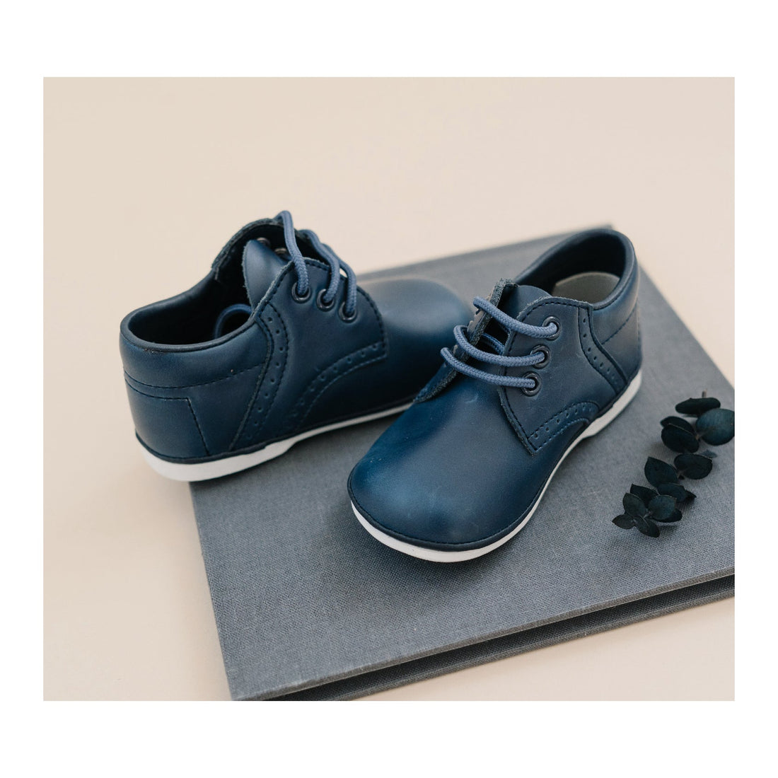 James Baby Waxed Leather Lace Up Shoe