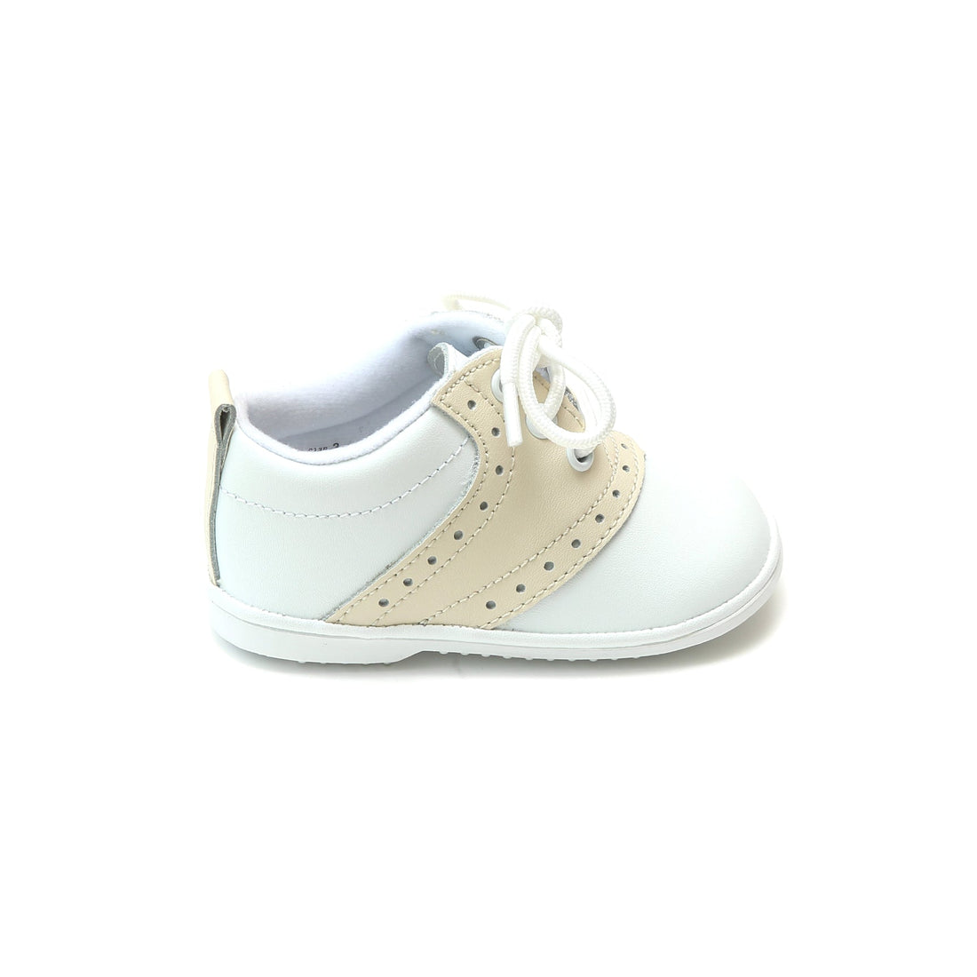 Austin Baby Leather Saddle Oxford Shoe, Beige