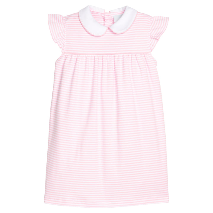Little English | Light Pink Stripe Angel Sleeve Dress | Little English Girl's Outfit 18M Little English | Light Pink Stripe Angel Sleeve Dress | Little English Girl's Outfit 18M