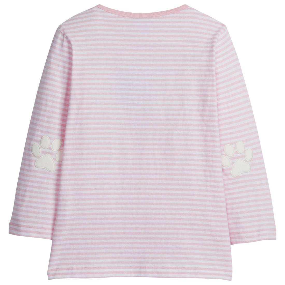 little english classic childrens clothing girls long sleeve light pink t-shirt with applique lab