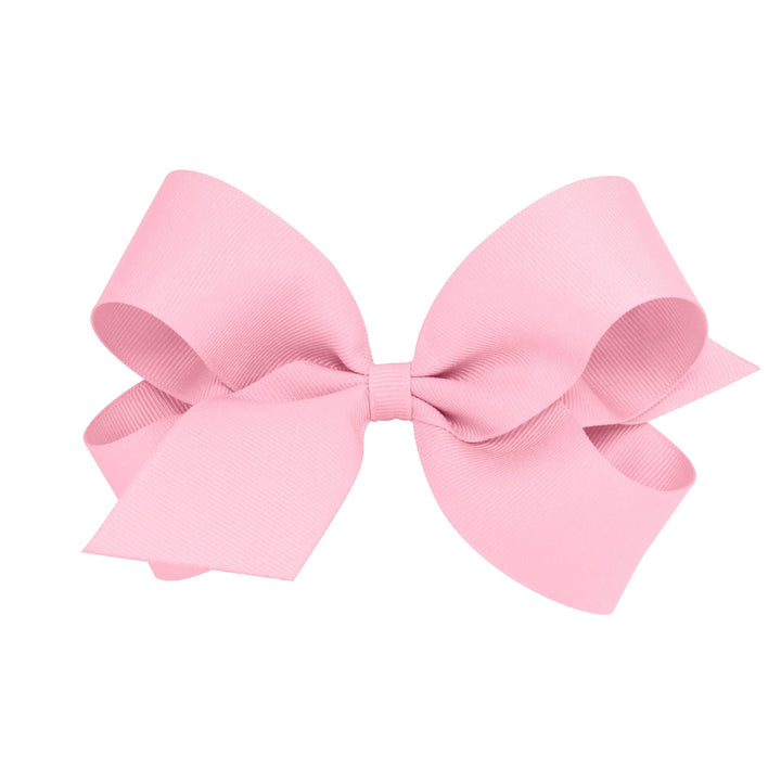 Little English traditional children's clothing. Pearl pink hair bow for girls. Classic hair accessory for Fall