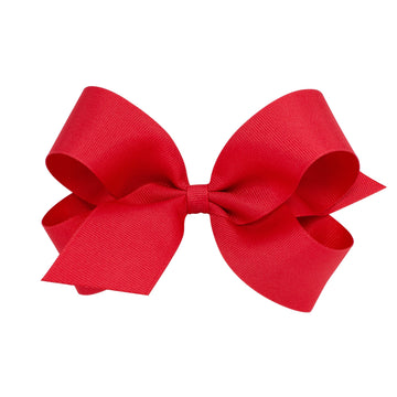 Little English traditional children's clothing. Red hair bow for girls. Classic hair accessory for Fall