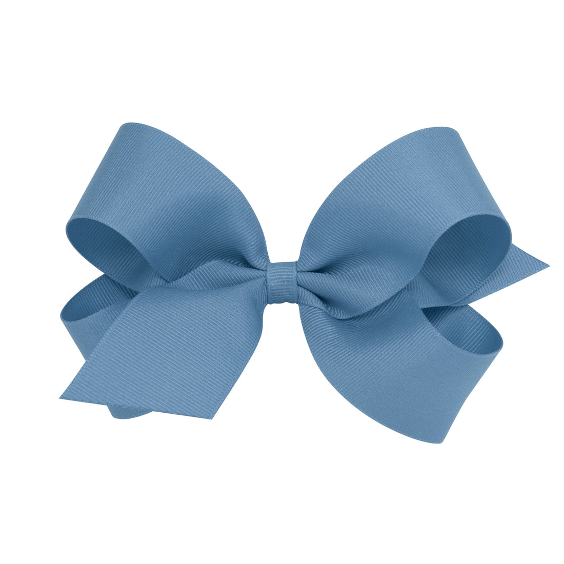 Classic Grosgrain Hair Bow - Smoke Blue