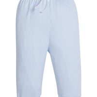 Little English traditional children's clothing.  Light blue and white set of knit baby joggers for boys