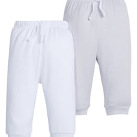 Little English traditional children's clothing.  Gray and white set of knit baby joggers