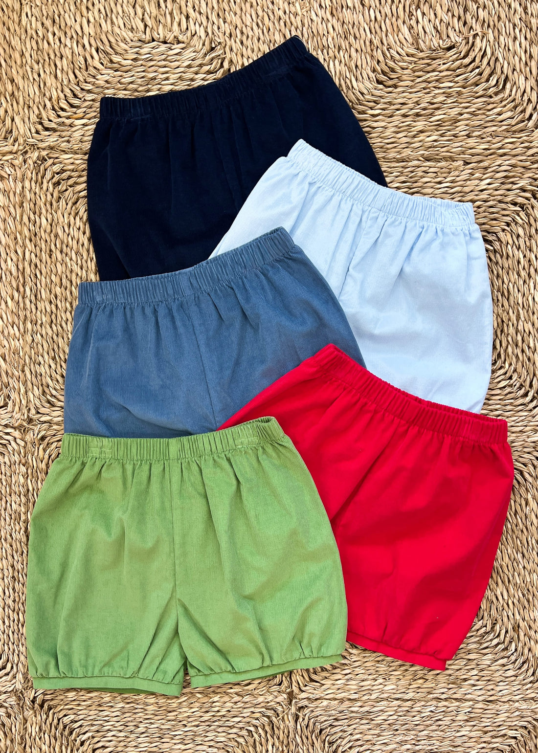 Little English corduroy banded elastic waist shorts for toddler boys for fall
