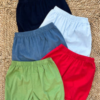 Little English corduroy banded elastic waist shorts for toddler boys for fall
