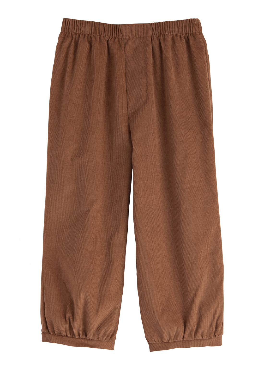 Little English classic childrens clothing toddler boys brown corduroy pull on pant with elastic waistband