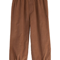 Little English classic childrens clothing toddler boys brown corduroy pull on pant with elastic waistband
