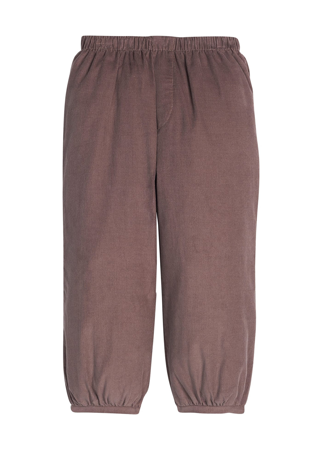 Little English classic childrens clothing.  Chocolate brown corduroy banded pants for little boys.