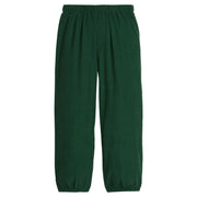 Little English traditional boy's corduroy pant, hunter green elastic waist pant for toddlers