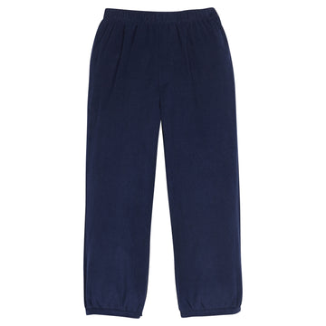 Little English banded navy corduroy pant for toddler boys with elastic waistband