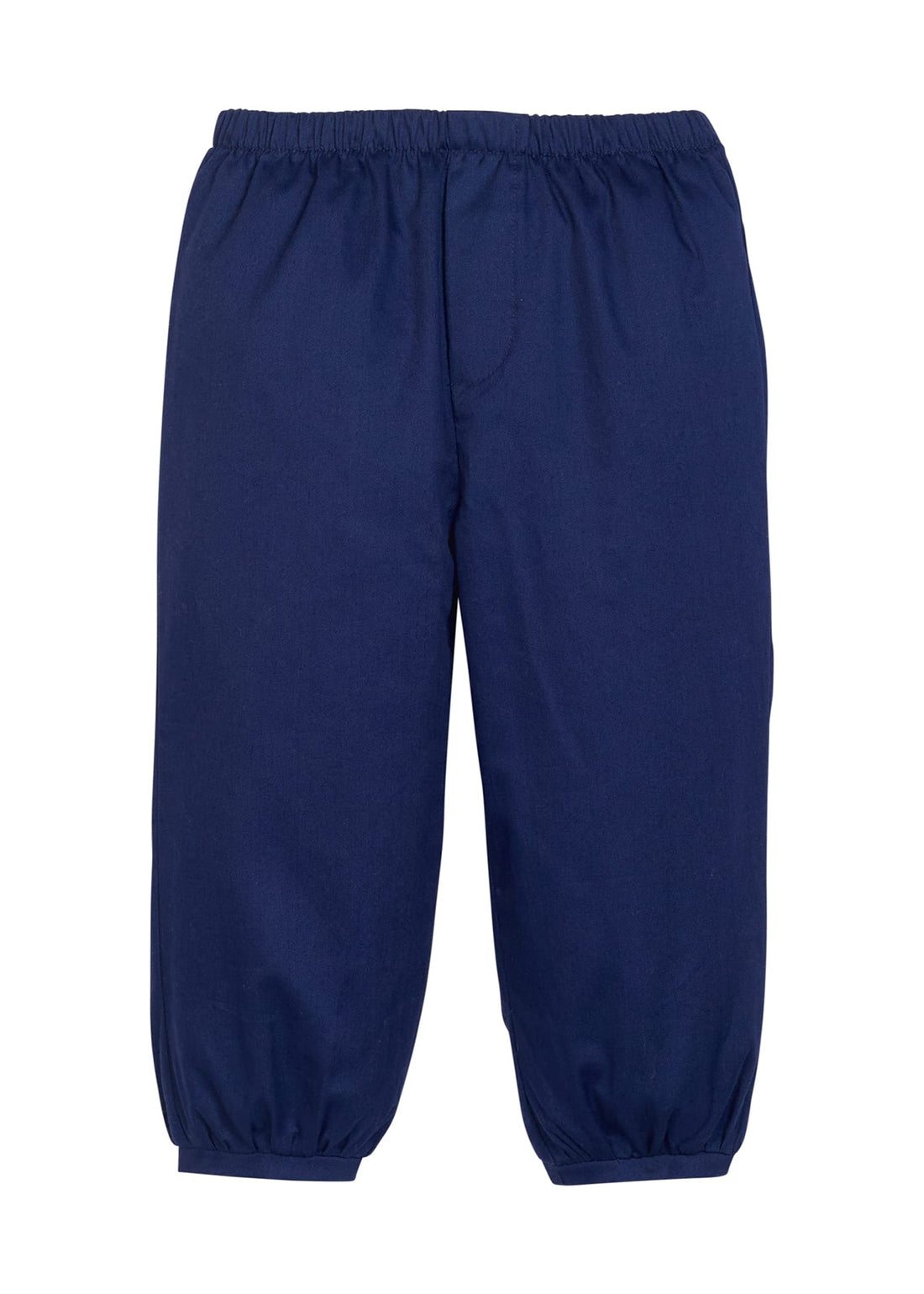Little English classic childrens clothing.  Navy blue twill banded pants for little boys.