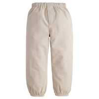 Little English banded khaki twill pant for toddler boys with elastic waistband 